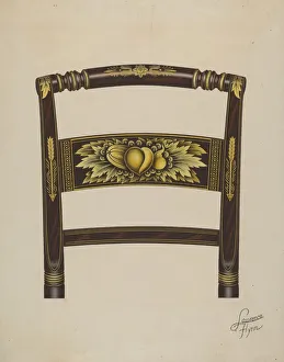Stencilling Prints: Hitchcock Chair Back, c. 1936. Creator: Lawrence Flynn