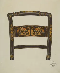 Back of Hitchcock Chair, c. 1936. Creator: Lawrence Flynn