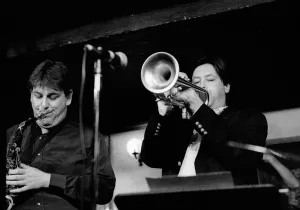 Alto Saxophonist Collection: Hitchcock Nigel and Guy Barker, Watermill Jazz Club, Dorking, Surrey, Sept 2000. Artist