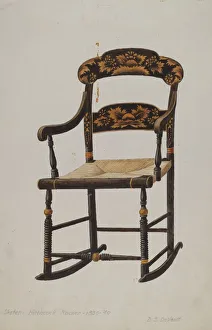 Stencilling Prints: Hitchcock Rocker, 1935 / 1942. Creator: Davids De Vault