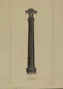 Hitching Post Prints: Hitching Post, c. 1937. Creator: Milton Grubstein