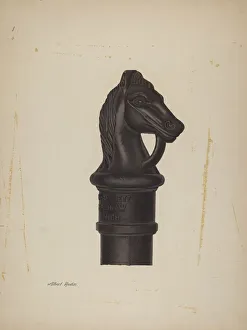 Images Dated 22nd October 2021: Hitching Post, c. 1941. Creator: Albert Rudin