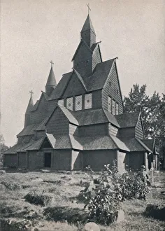 Mittet And Prints: Hitterdal Timber Church, 1914. Creator: Unknown