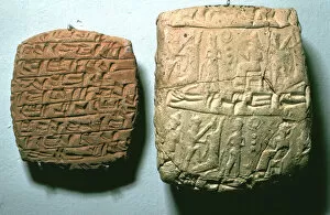 Envelope Gallery: Hittite clay tablet and envelope, Kul-Tepe, c1900 BC
