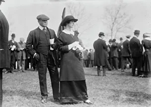 Racehorse Owner Prints: H.K. Vingut & wife, 1914. Creator: Bain News Service