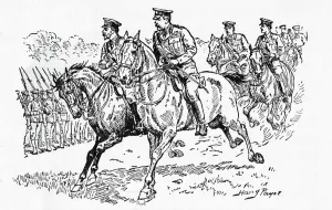 Raphael Tuck And Sons Prints: H.M. The King and Lord Kitchener Inspecting The Newly Raised Army