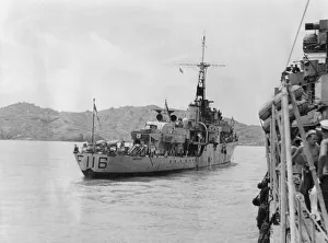 Action Prints: HMS Amethyst, after action on the Yangtze River, 20th April 1949
