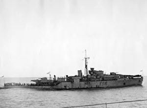 HMS Amethyst, after action on the Yangtze River, 20th April 1949