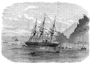 Repair Prints: H.M.S. Cadmus ashore on Salcombe Bar, Devon, 1869. Creator: Unknown