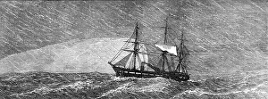 Exploring Prints: H.M.S. Challenger in a snowstorm, 1874. Creator: Unknown