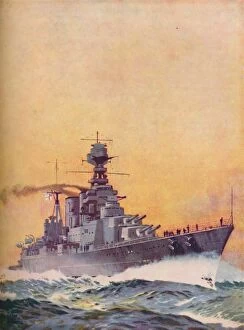 Battlecruiser Gallery: HMS Hood was laid down in 1916 and completed in 1920, 1937