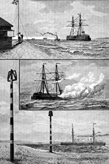 Wells J R Prints: H.M.S. Inflexible at Ports Mouth: 1