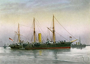 Print Collector22 Gallery: HMS Mohawk, Royal Navy 3rd class cruiser, c1890-c1893