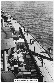 Images Dated 7th July 2007: HMS Nelson entering harbour at Portsmouth, 1937