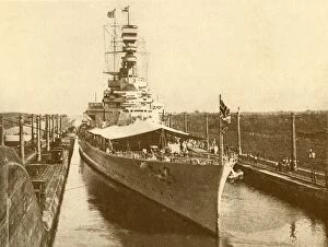 Battlecruiser Gallery: H.M.S. Renown Passing Through the Panama Canal with the Duke and Duchess