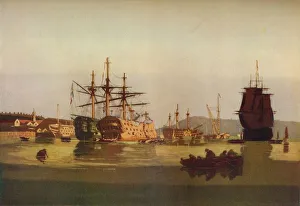 Nicholas Condy Prints: HMS Revenge and French Prize Hulk, c1850. (1930). Artist: Geoffrey Sneyd Garnier