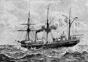 Wells J R Prints: H.M.S. Thrush, new gun-vessel, to be commanded by Prince George of Wales