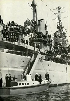 H.M.S. Vanguard Commissioned. 1947. Creator: Unknown