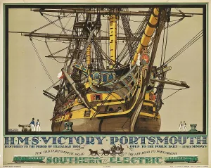 HMS Victory. Portsmouth, 1937. Creator: Shoesmith, Kenneth Denton (1890-1939)