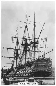 Tall Ship Prints: HMS Victory, Portsmouth, Hampshire, 1936