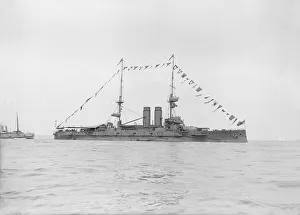 Edgar Wp Prints: HMS Zealandia, 1913. Creator: Kirk & Sons of Cowes