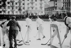 Hockey at Engelberg, Switz. between c1910 and c1915. Creator: Bain News Service