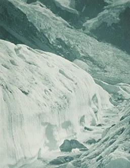 Photograph Album Prints: The Hockstetter Glacier and ice fall