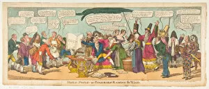 Hocus Pocus-or Conjurors Raising the Wind, October 1, 1814. Creator: Charles Williams