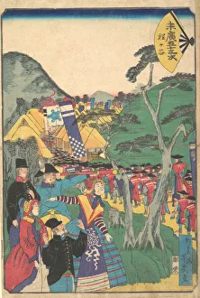 East Meets West Prints: Hodogaya, 1865. Creator: Utagawa Yoshiiku