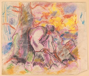 Bending Prints: Hoeing, 1925-1933. Creator: Zolo Palugyay