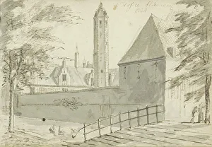 Court House Prints: Hof van Sonoy in Alkmaar, 1724. Creator: Abraham Meyling