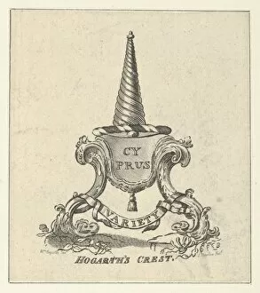 Heraldic Gallery: Hogarths Crest, ca. 1790. Creator: John Barlow