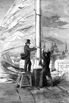 Hoisting Gallery: Hoisting the Royal Standard at the Tower of London, 1856