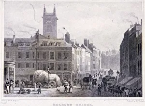 Woolnoth Prints: Holborn Bridge, London, c1830. Artist: William Woolnoth