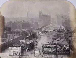 Henry Dixon Prints: Holborn Viaduct under construction, Holborn, London, 1869. Artist: Henry Dixon