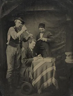 Unidentified Photographer Prints: The Hold-Up, 1880s. Creator: Unidentified Photographer