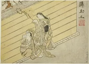 Harunobu Collection: The Hole in the Wall, 1765. Creator: Suzuki Harunobu