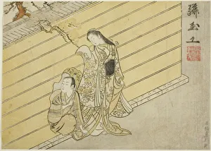 Ariwara No Narihira Collection: The Hole in the Wall, 1765. Creator: Suzuki Harunobu