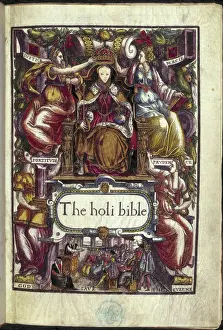 Preaching Prints: The holi bible, 1569. Creator: Unknown. The holi bible, 1569. Creator: Unknown