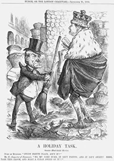 Mr Punch Gallery: A Holiday Task, 1880. Artist: Joseph Swain