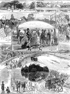 Steam Boat Prints: Holiday time at Richmond, 1874. Creator: Unknown