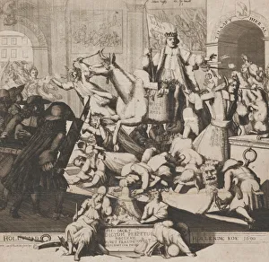 Images Dated 16th August 2021: Hollands Hollende Koe (Hollands Running Cow), 1690. Creator: Gaspar Bouttats