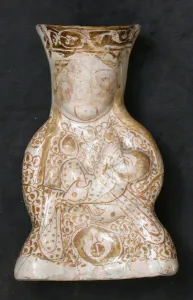 Hollow Vessel in the Shape of a Woman Holding a Child, Iran, 12th-13th century