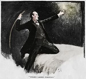 Images Dated 22nd May 2018: Holmes Lashed Furiously, 1892. Artist: Sidney E Paget