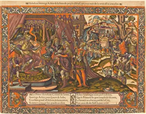 Holofernes Interrogating Achior, c. 1575. Creator: Unknown