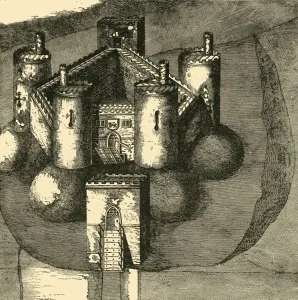 Drawbridge Prints: Holt Castle, in 1610, 1898. Creator: Unknown