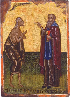 The Holy Communion of Saint Mary of Egypt. Artist: Anonymous