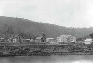 Yukon River Prints: Holy Cross Mission on the Yukon, between c1900 and c1930. Creator: Unknown