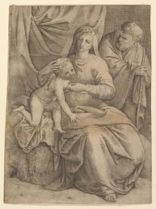 Veneziano Prints: The Holy Family, 1510-61. Creator: Battista Franco Veneziano