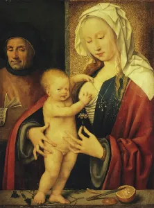 Joachim Prints: Holy Family, 1550. Creator: Joos van Cleve